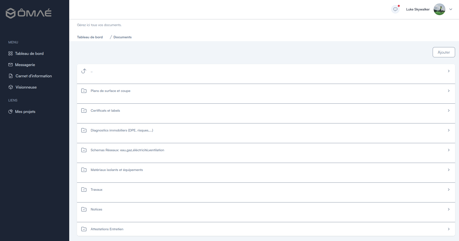 Customer profile user interface
